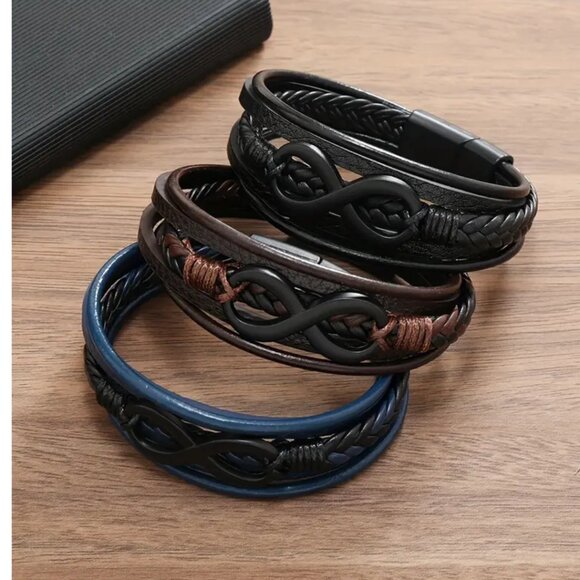 Timeless Infinity Symbol Bracelet, Fashionable Alloy Magnet Closure Unisex - Picture 4 of 4